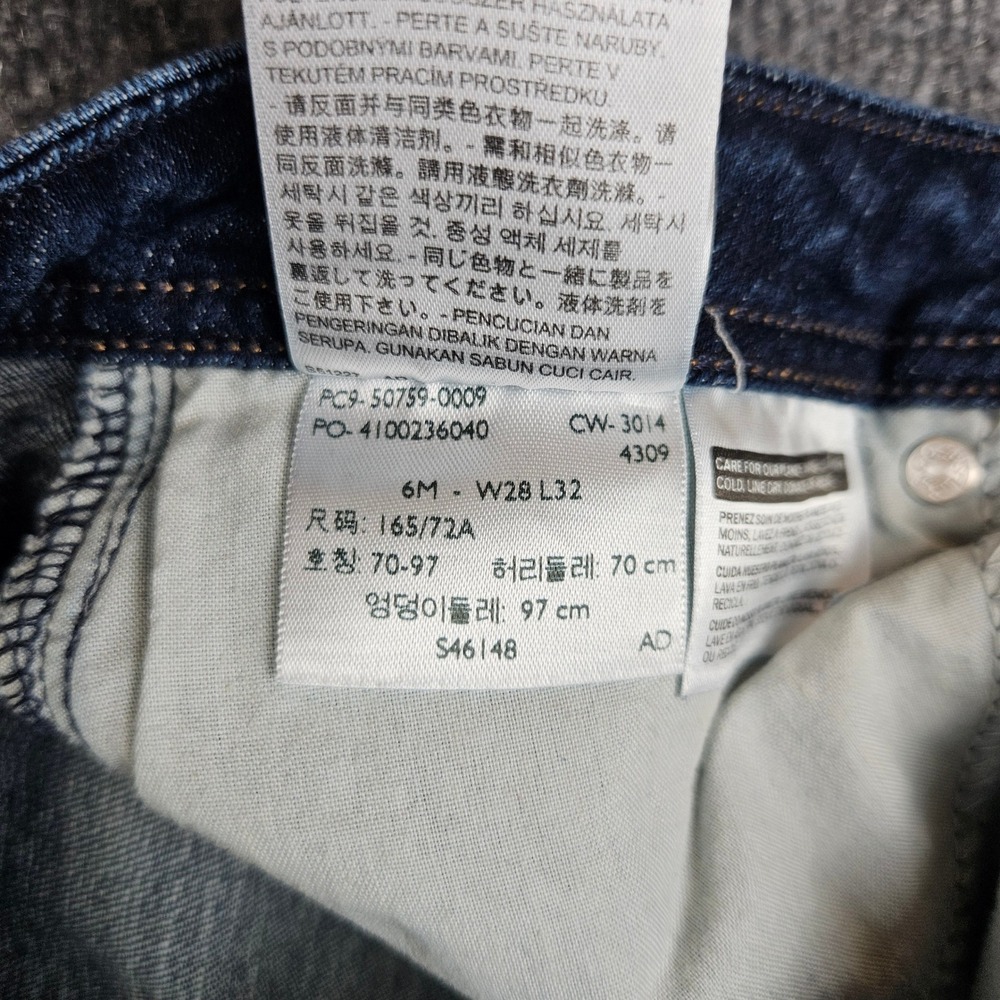 Levis 529 Curvy Straight Leg Jeans Women 6 Dark Wash Denim Mid Rise Flap Pockets - Picture 9 of 11